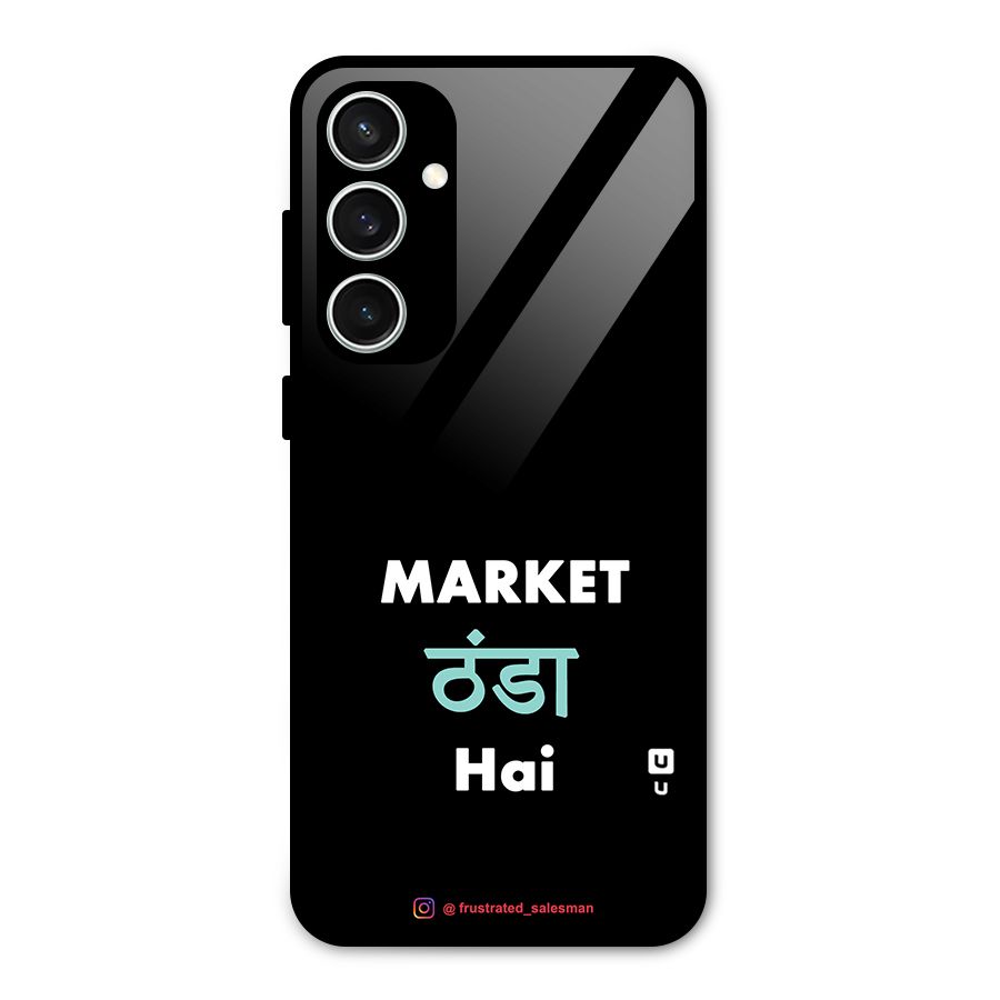 Market Thanda Hai Black Glass Back Case for Galaxy S23 FE