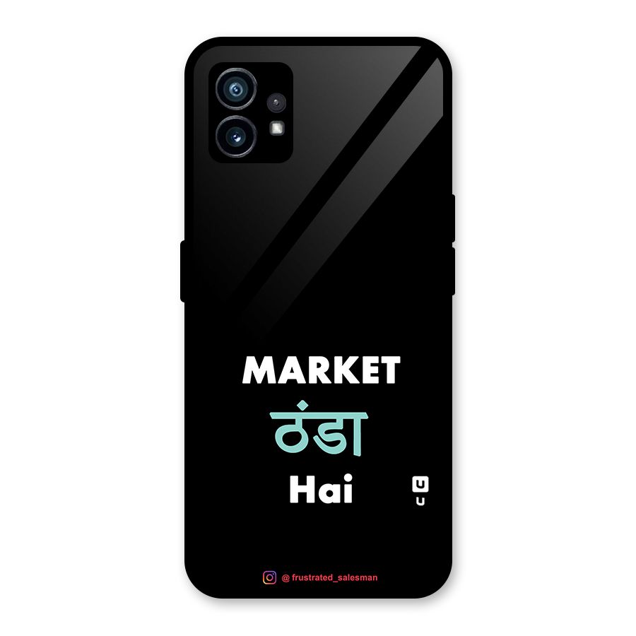 Market Thanda Hai Black Glass Back Case for Nothing Phone 1