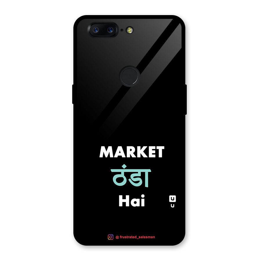 Market Thanda Hai Black Glass Back Case for OnePlus 5T