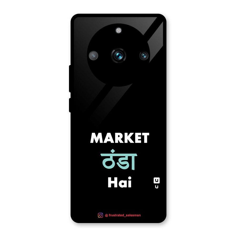 Market Thanda Hai Black Glass Back Case for Realme 11 Pro Plus