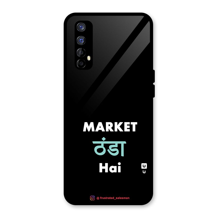Market Thanda Hai Black Glass Back Case for Realme Narzo 20 Pro