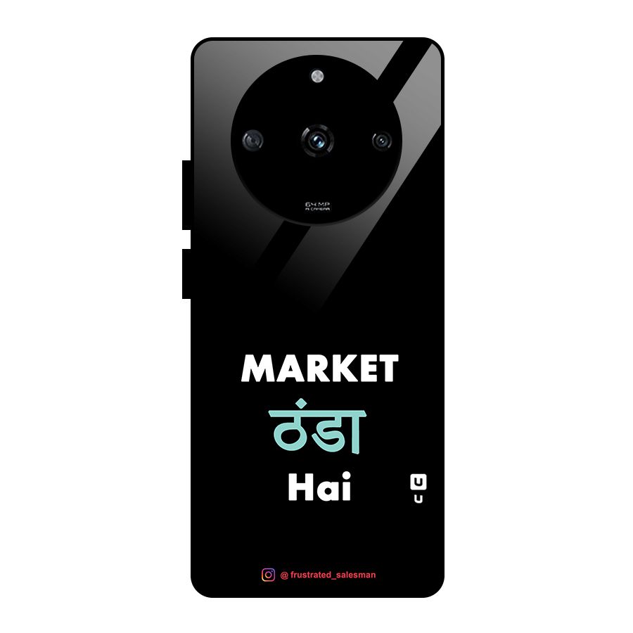 Market Thanda Hai Black Glass Back Case for Realme Narzo 60 5G