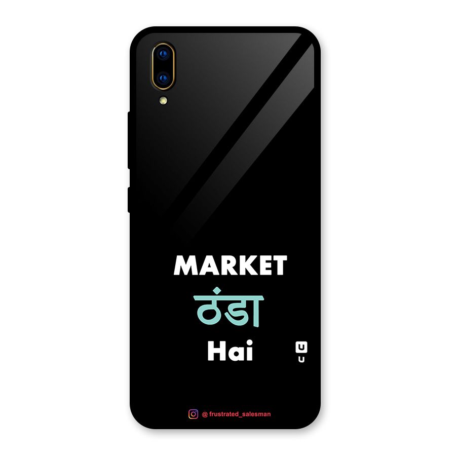 Market Thanda Hai Black Glass Back Case for Vivo V11 Pro