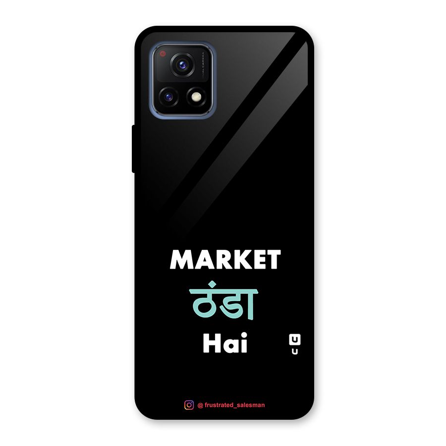 Market Thanda Hai Black Glass Back Case for Vivo Y72 5G
