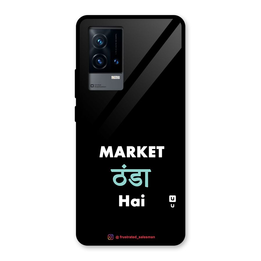 Market Thanda Hai Black Glass Back Case for iQOO 9 5G