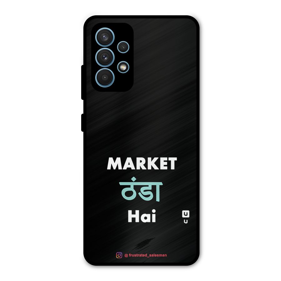 Market Thanda Hai Black Metal Back Case for Galaxy A32