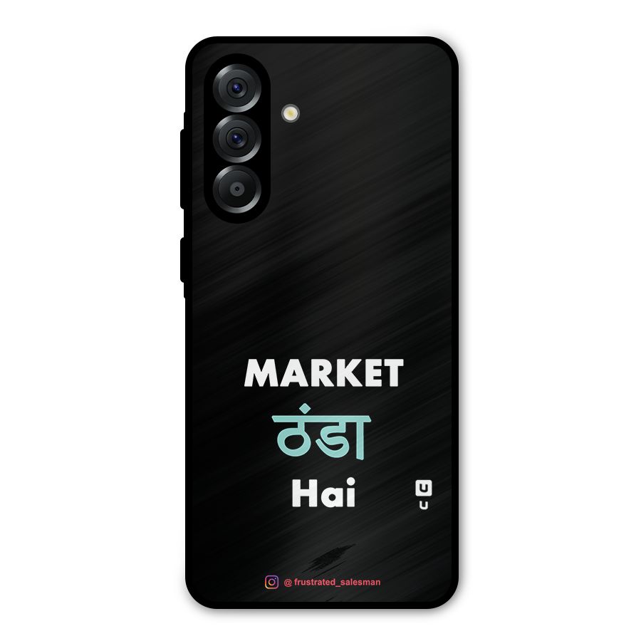 Market Thanda Hai Black Metal Back Case for Galaxy A36