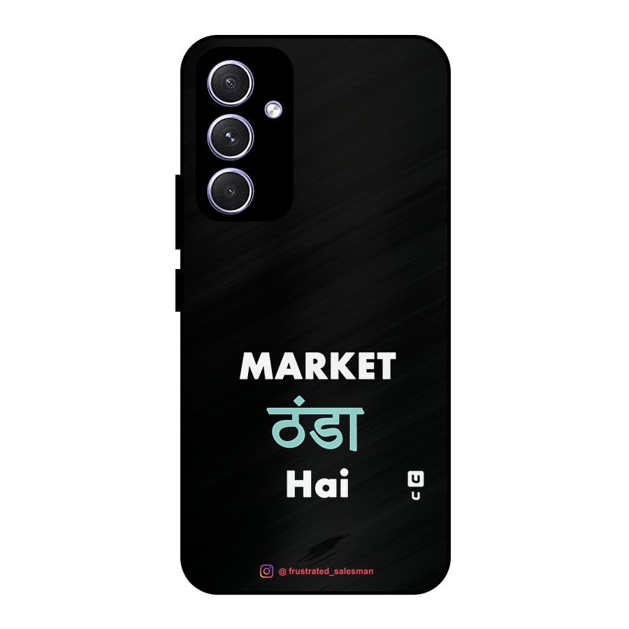 Market Thanda Hai Black Metal Back Case for Galaxy A54