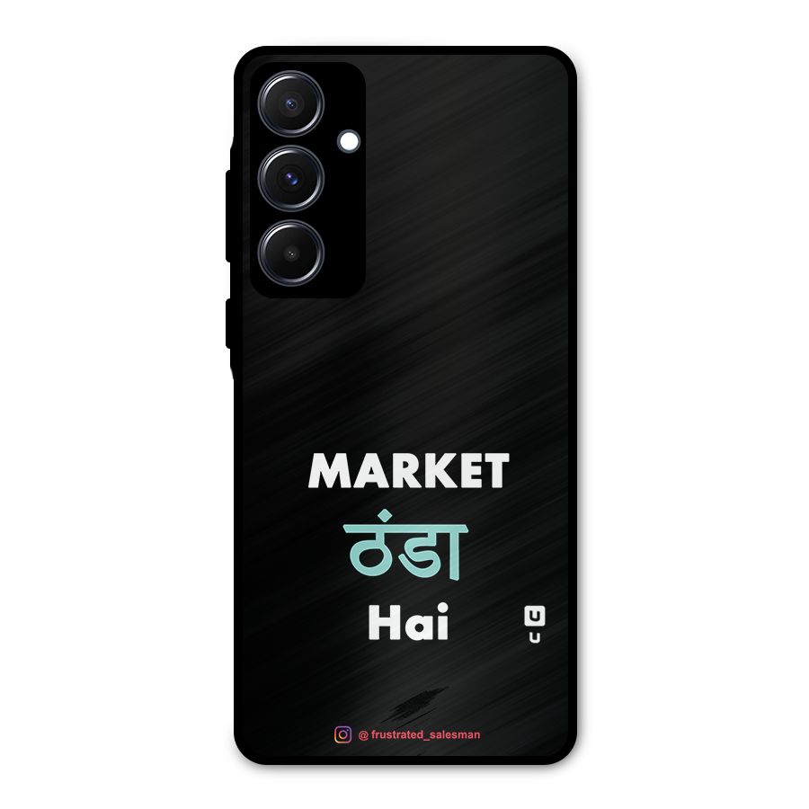 Market Thanda Hai Black Metal Back Case for Galaxy A55