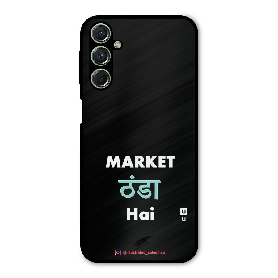Market Thanda Hai Black Metal Back Case for Galaxy F34