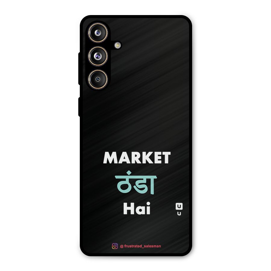 Market Thanda Hai Black Metal Back Case for Galaxy F55