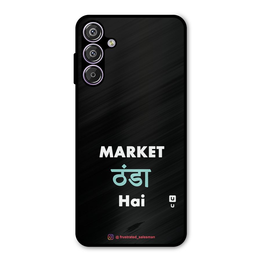 Market Thanda Hai Black Metal Back Case for Galaxy M15