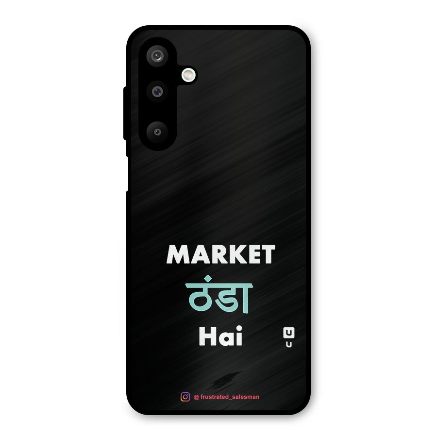 Market Thanda Hai Black Metal Back Case for Galaxy M16
