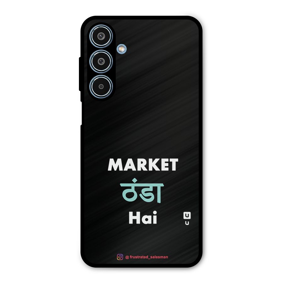 Market Thanda Hai Black Metal Back Case for Galaxy M35