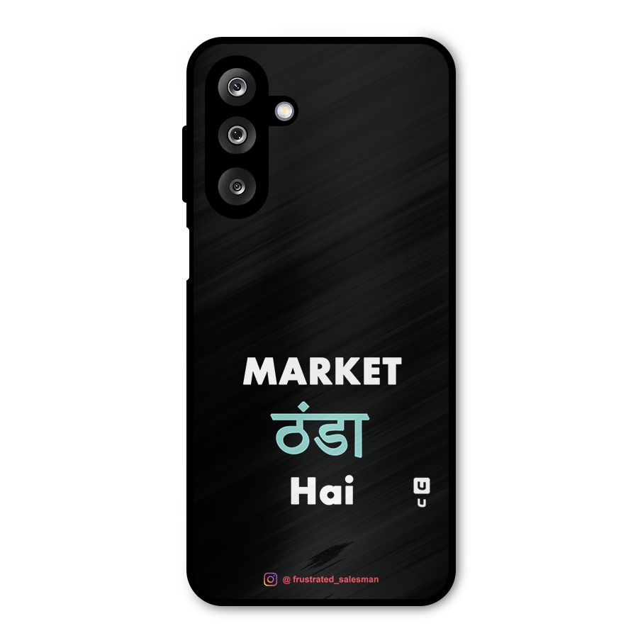 Market Thanda Hai Black Metal Back Case for Galaxy M36