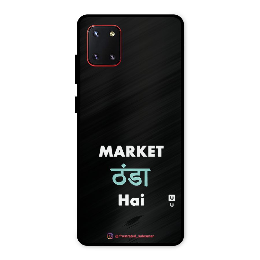 Market Thanda Hai Black Metal Back Case for Galaxy Note 10 Lite