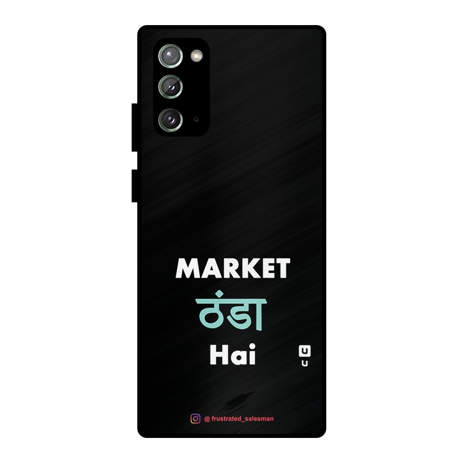 Market Thanda Hai Black Metal Back Case for Galaxy Note 20