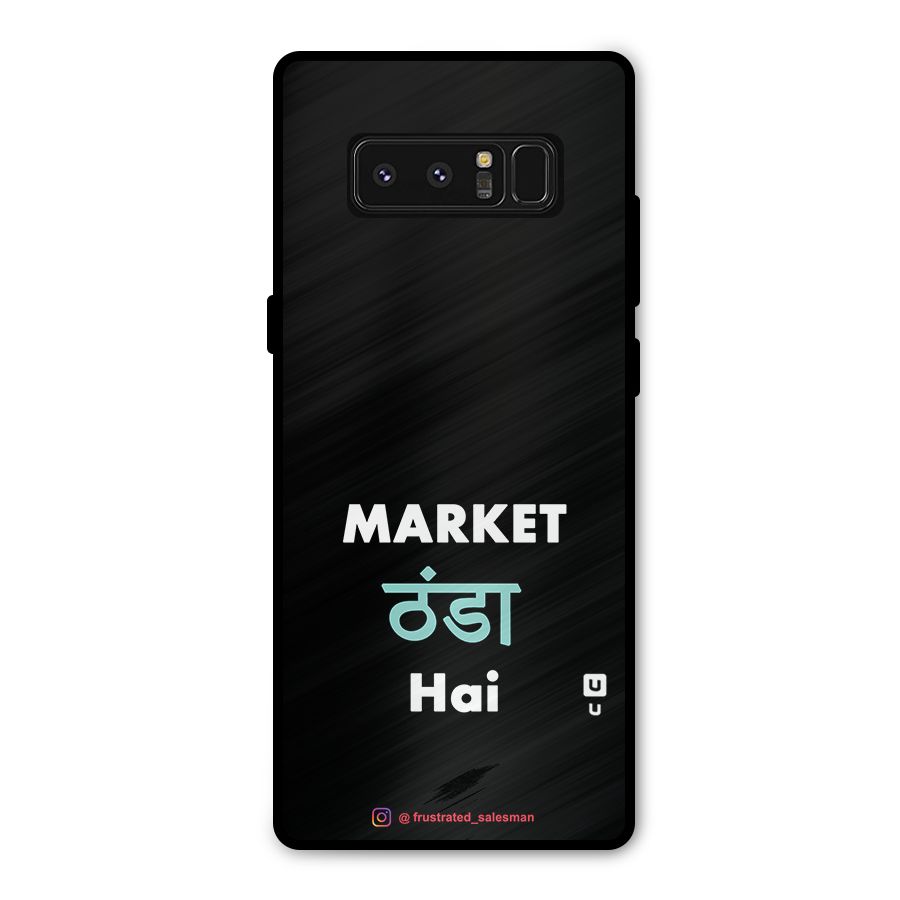 Market Thanda Hai Black Metal Back Case for Galaxy Note 8