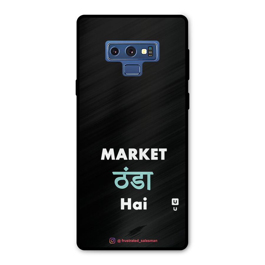 Market Thanda Hai Black Metal Back Case for Galaxy Note 9