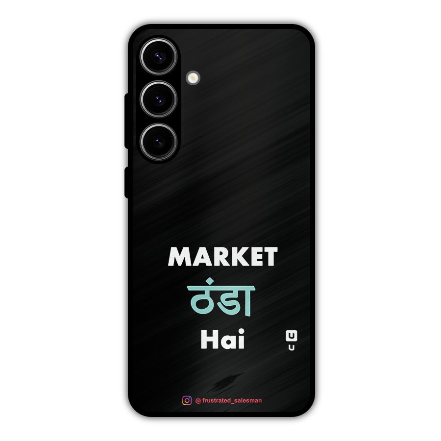 Market Thanda Hai Black Metal Back Case for Galaxy S24 Plus