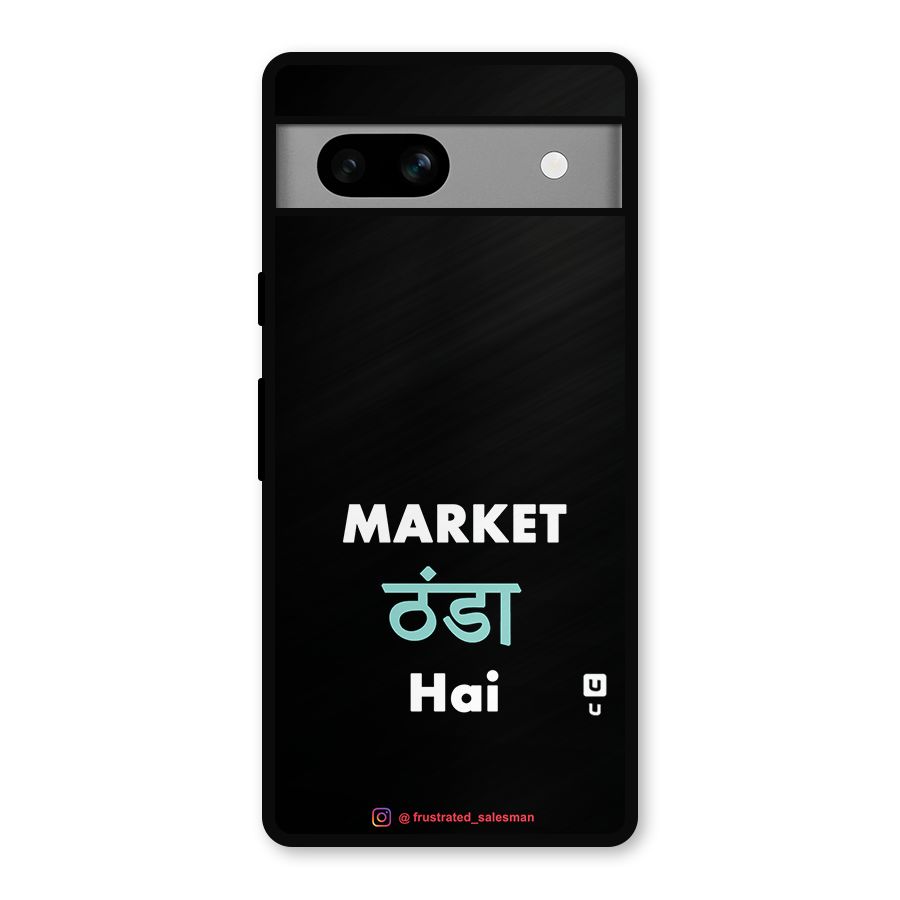 Market Thanda Hai Black Metal Back Case for Google Pixel 7a