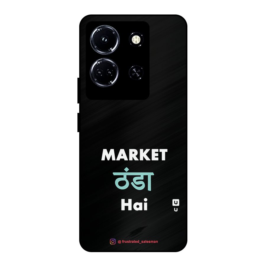 Market Thanda Hai Black Metal Back Case for Infinix Note 30 5G
