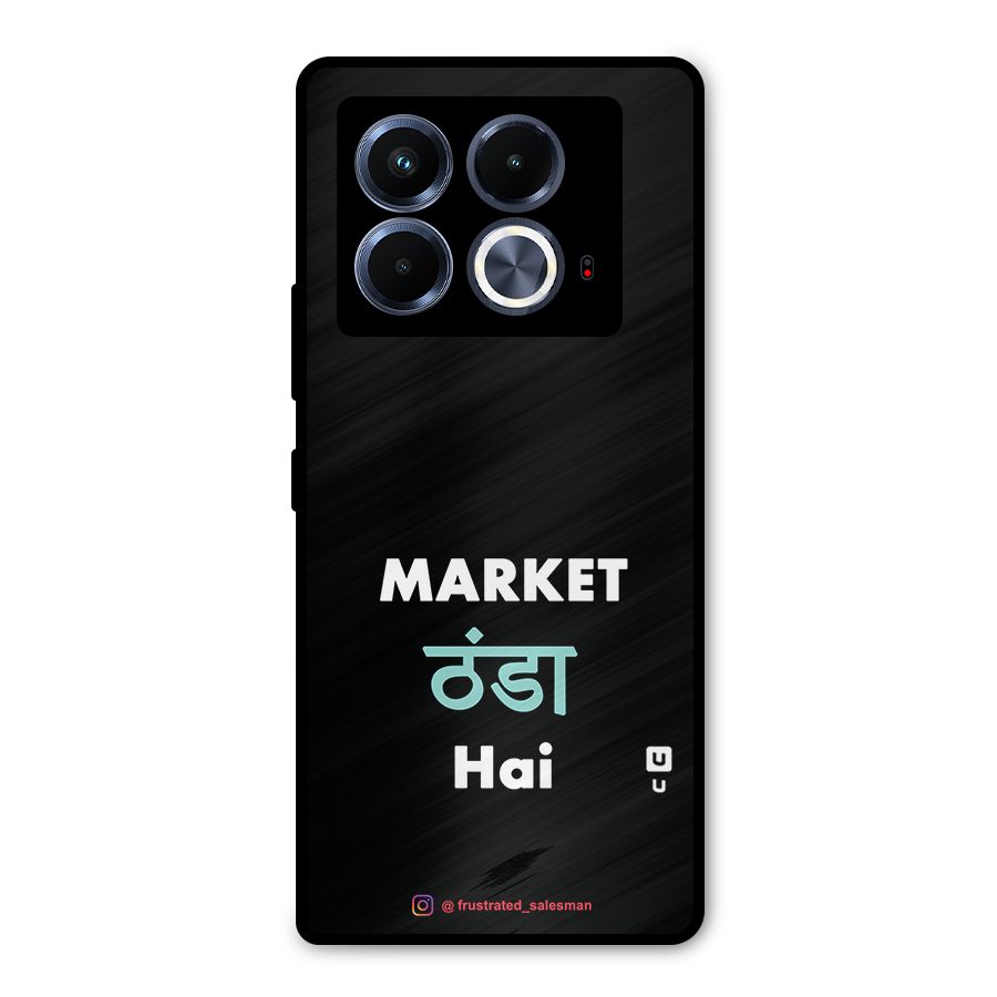 Market Thanda Hai Black Metal Back Case for Infinix Note 40 5G