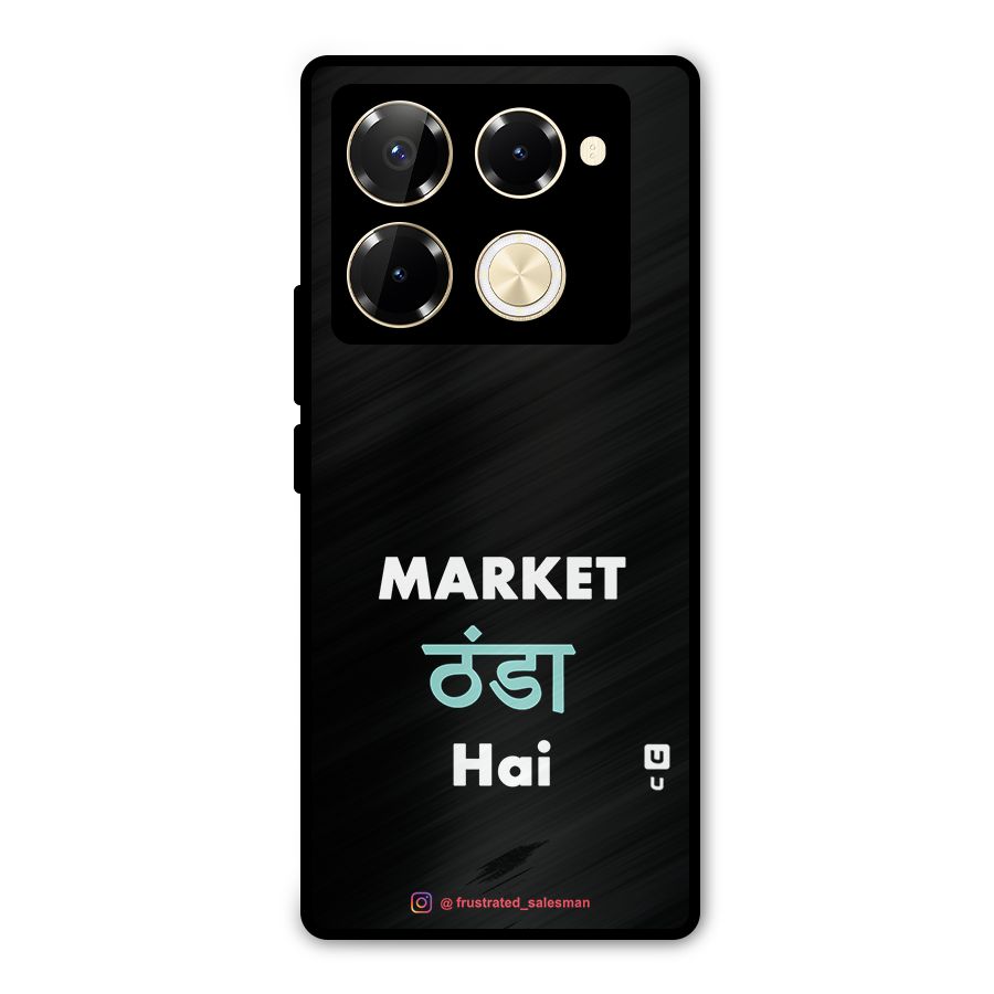 Market Thanda Hai Black Metal Back Case for Infinix Note 40 Pro Plus