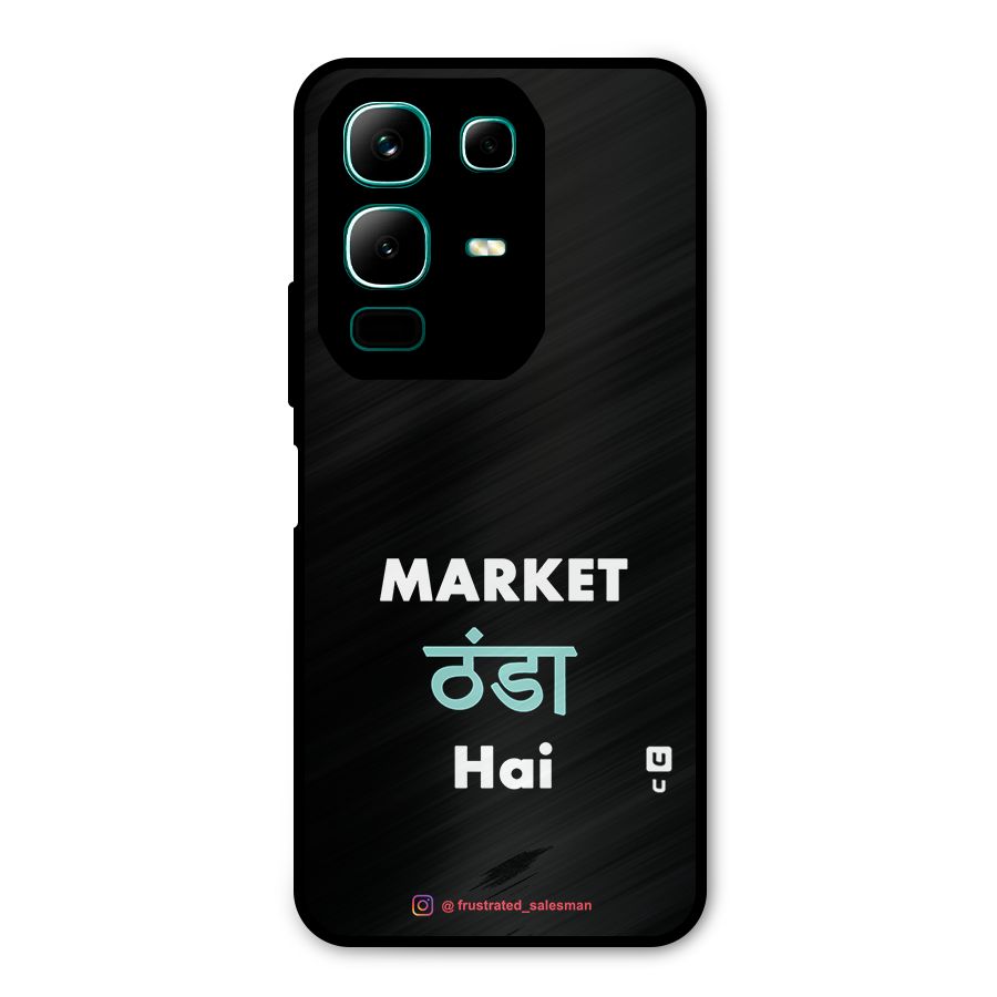 Market Thanda Hai Black Metal Back Case for Infinix Note 50x