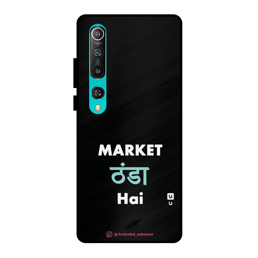 Market Thanda Hai Black Metal Back Case for Mi 10