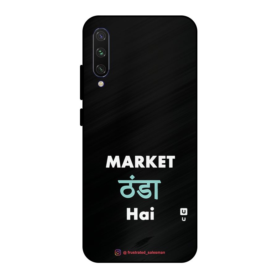 Market Thanda Hai Black Metal Back Case for Mi A3