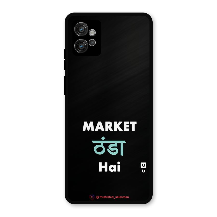 Market Thanda Hai Black Metal Back Case for Moto G32