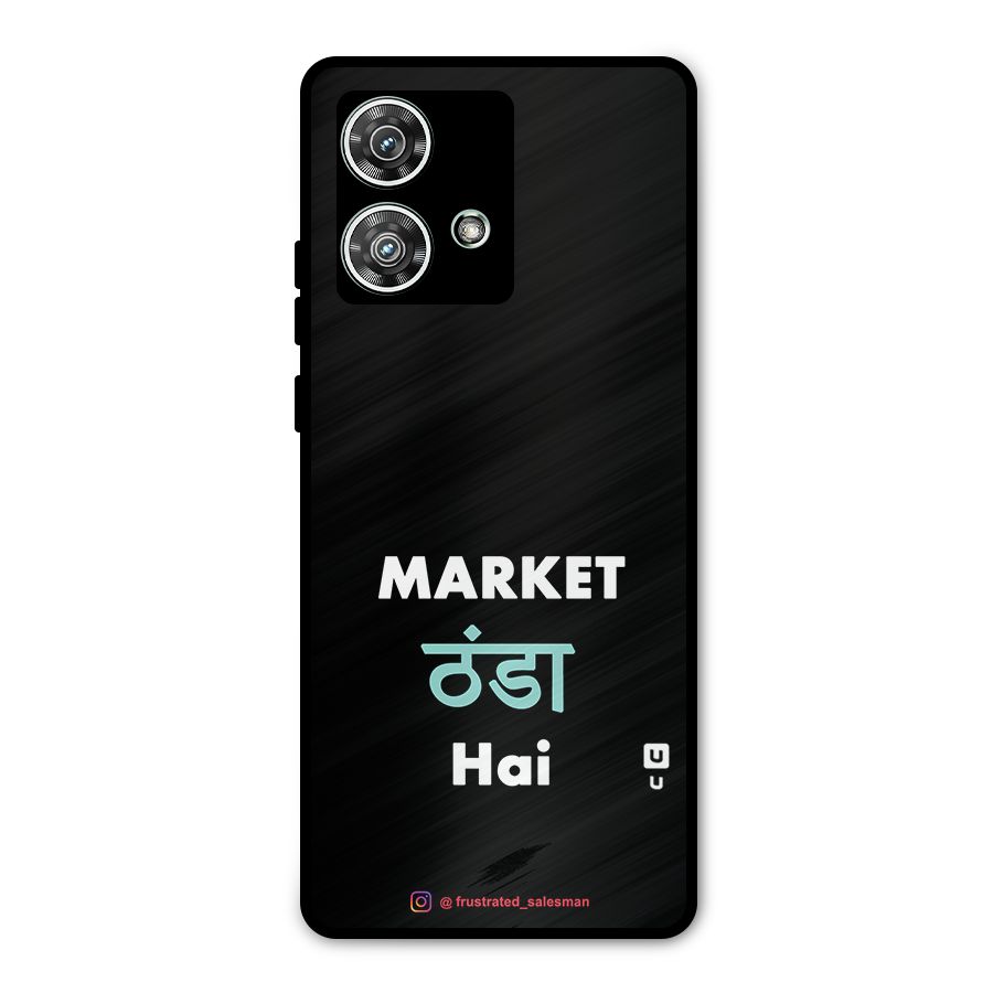 Market Thanda Hai Black Metal Back Case for Motorola Edge 40 Neo