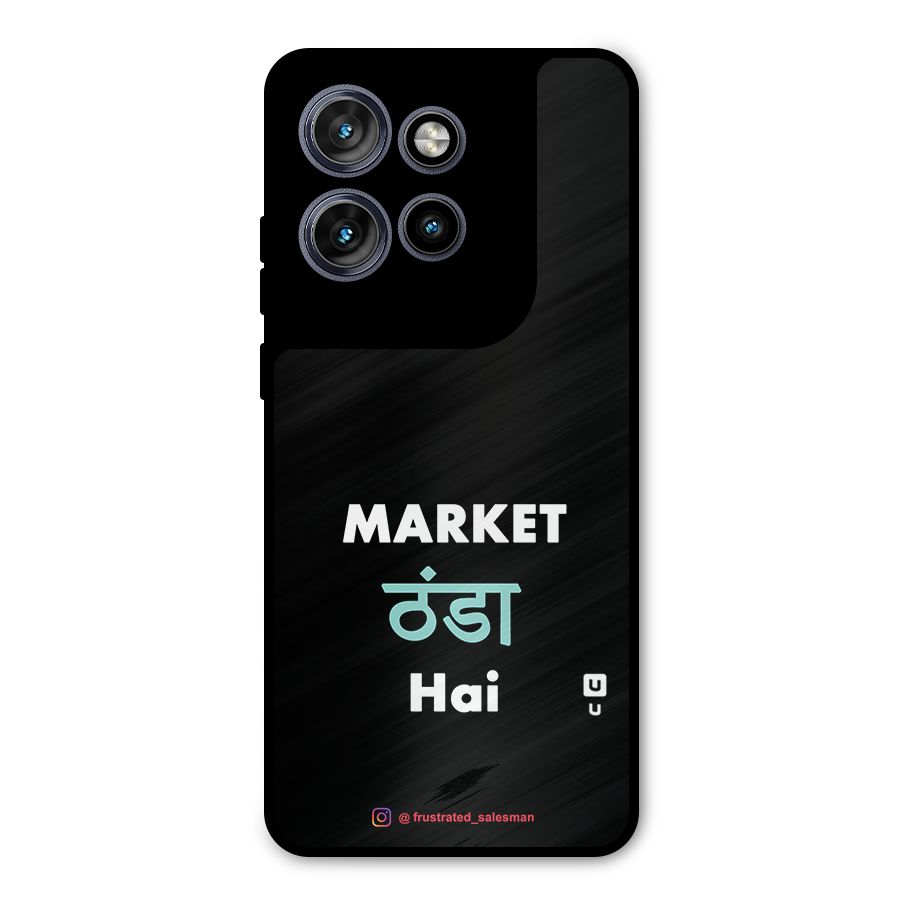 Market Thanda Hai Black Metal Back Case for Motorola Edge 50 Neo