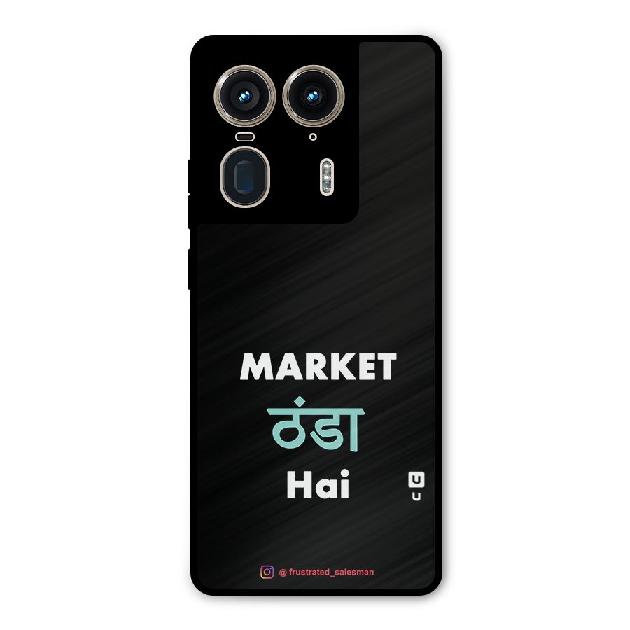 Market Thanda Hai Black Metal Back Case for Motorola Edge 50 Ultra