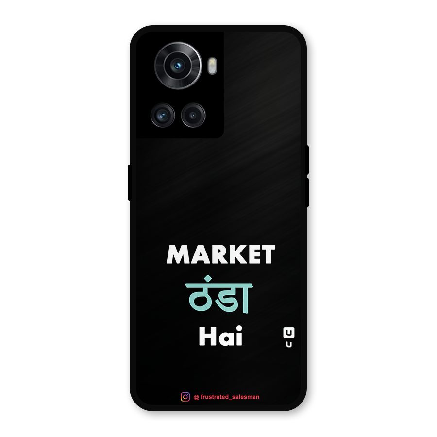 Market Thanda Hai Black Metal Back Case for OnePlus 10R