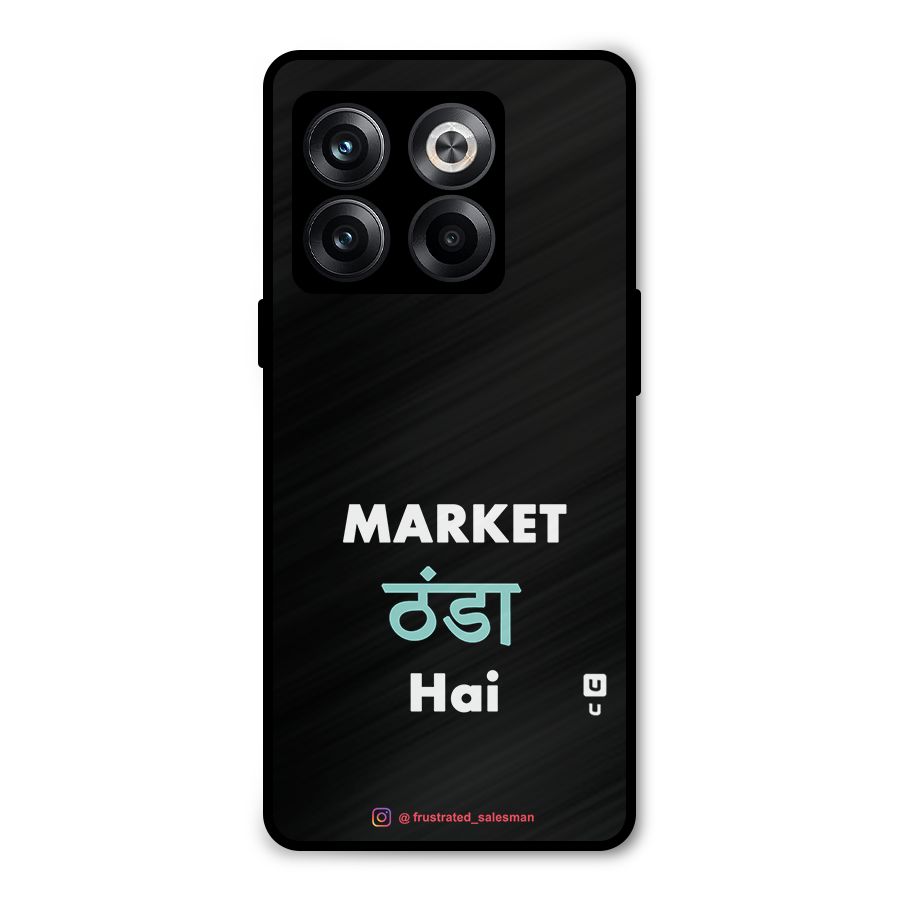 Market Thanda Hai Black Metal Back Case for OnePlus 10T