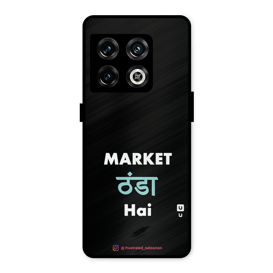 Market Thanda Hai Black Metal Back Case for OnePlus 10 Pro 5G