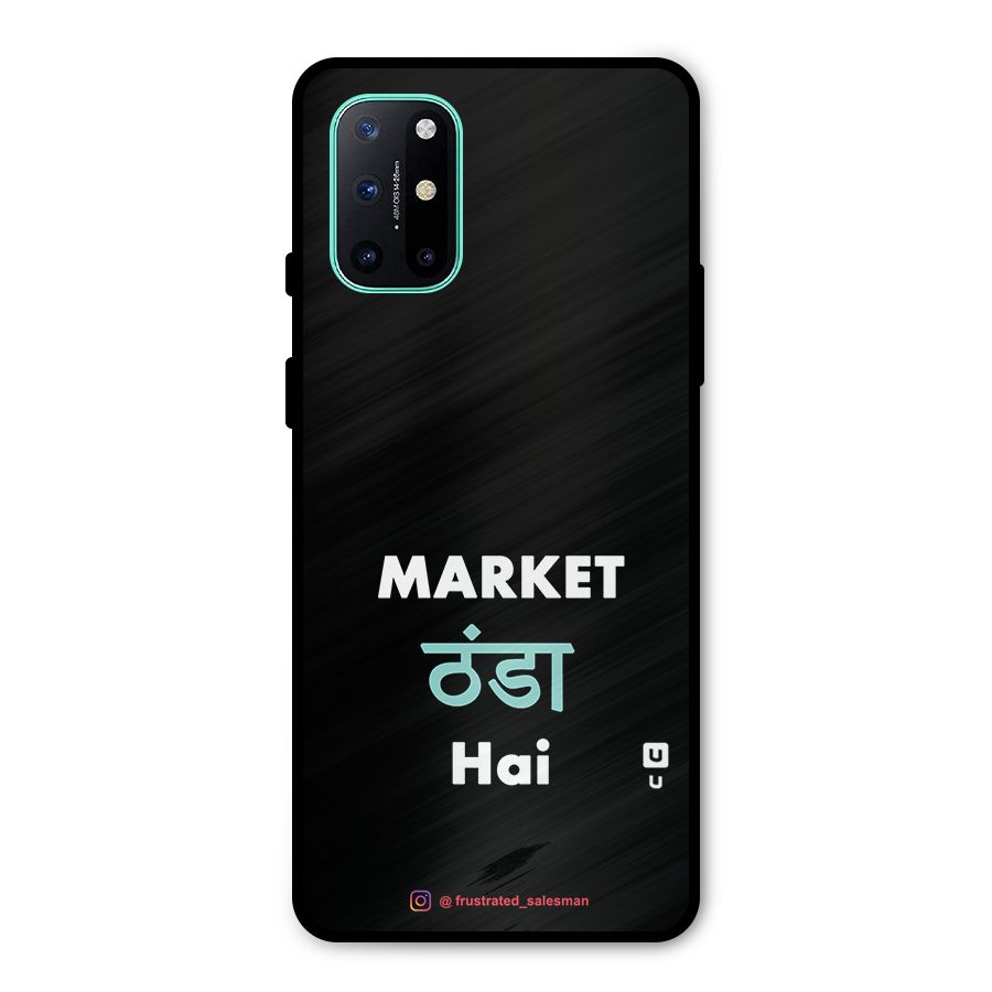 Market Thanda Hai Black Metal Back Case for OnePlus 8T