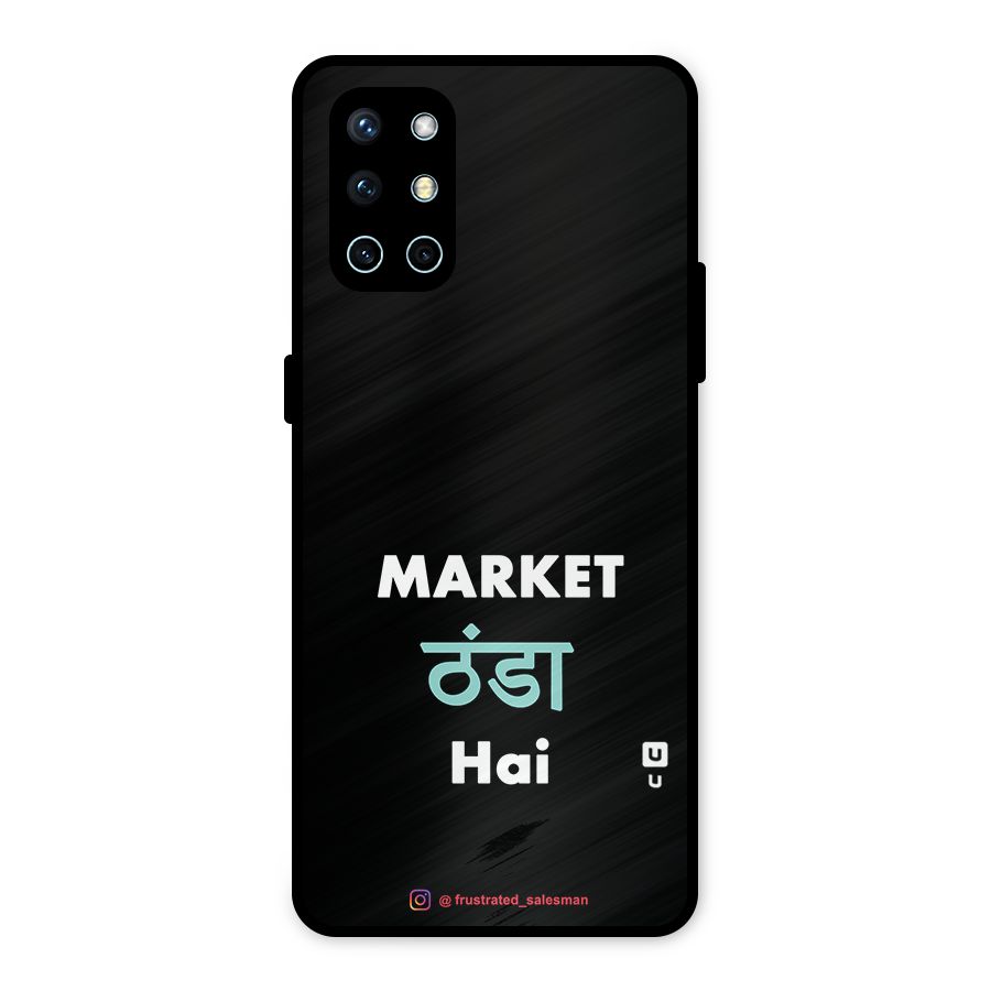 Market Thanda Hai Black Metal Back Case for OnePlus 9R