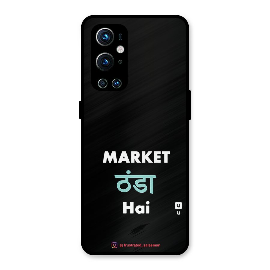 Market Thanda Hai Black Metal Back Case for OnePlus 9 Pro