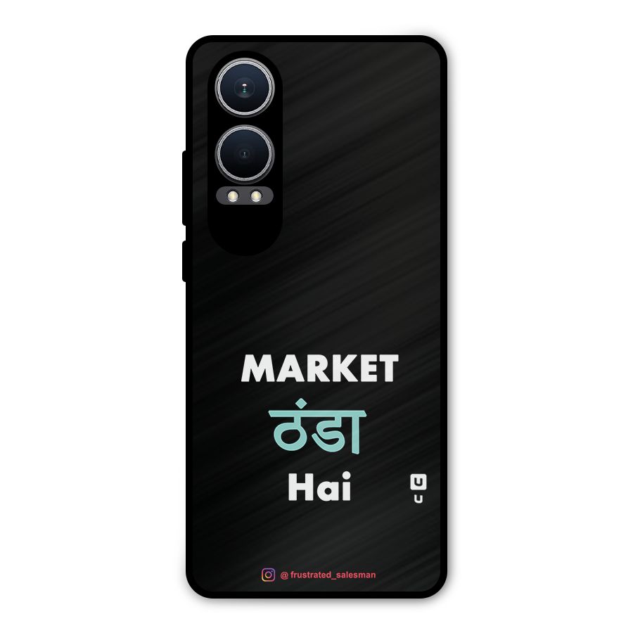Market Thanda Hai Black Metal Back Case for OnePlus Nord CE4 Lite