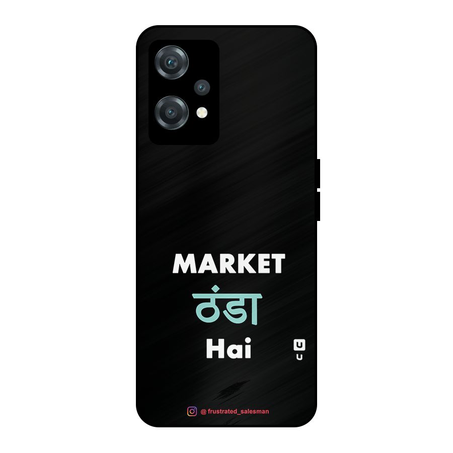Market Thanda Hai Black Metal Back Case for OnePlus Nord CE 2 Lite 5G