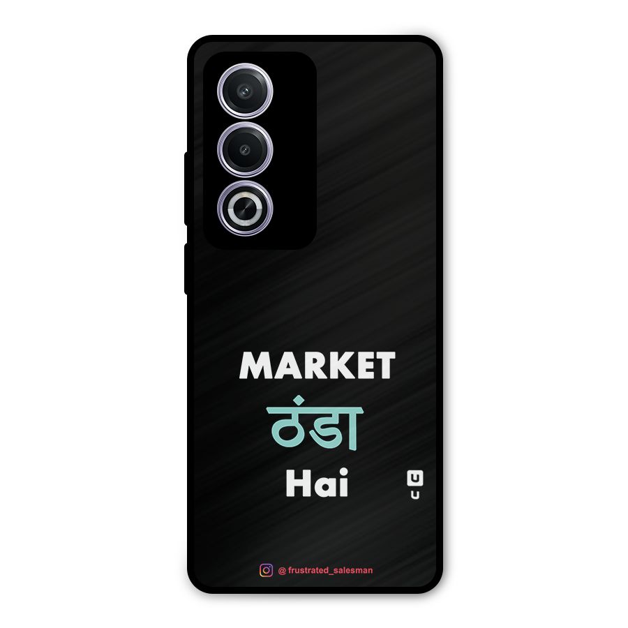 Market Thanda Hai Black Metal Back Case for Oppo A3 Pro