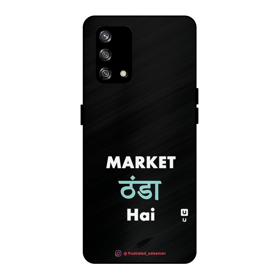 Market Thanda Hai Black Metal Back Case for Oppo F19