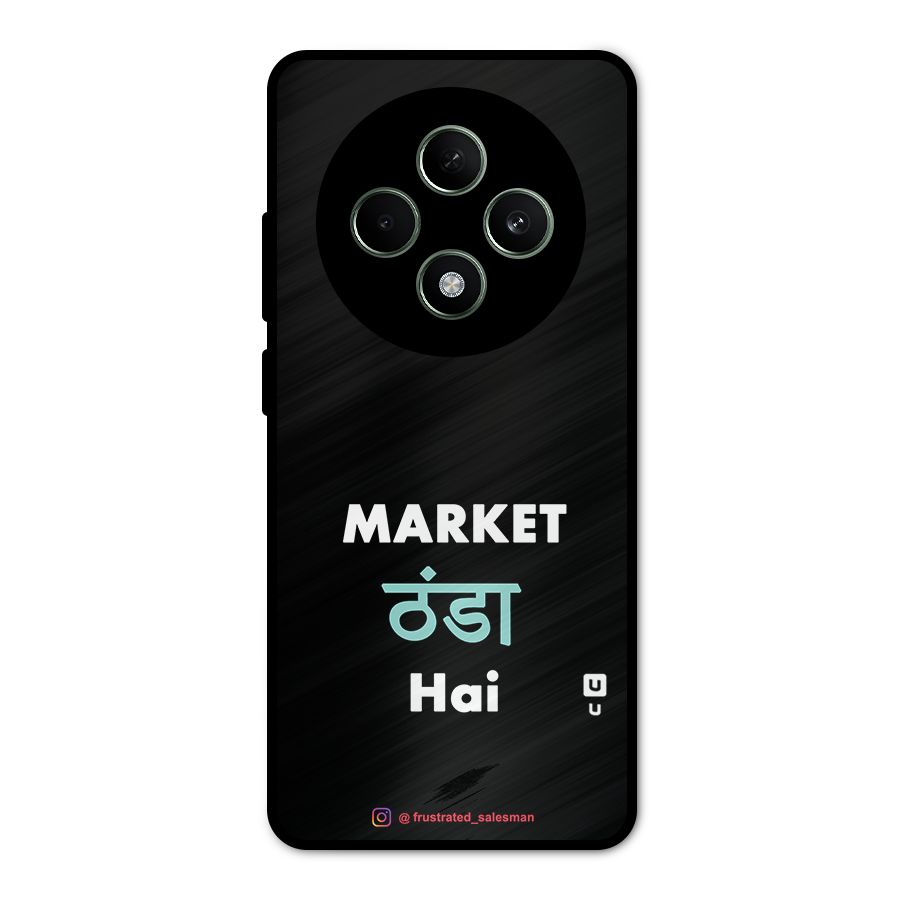 Market Thanda Hai Black Metal Back Case for Oppo F27
