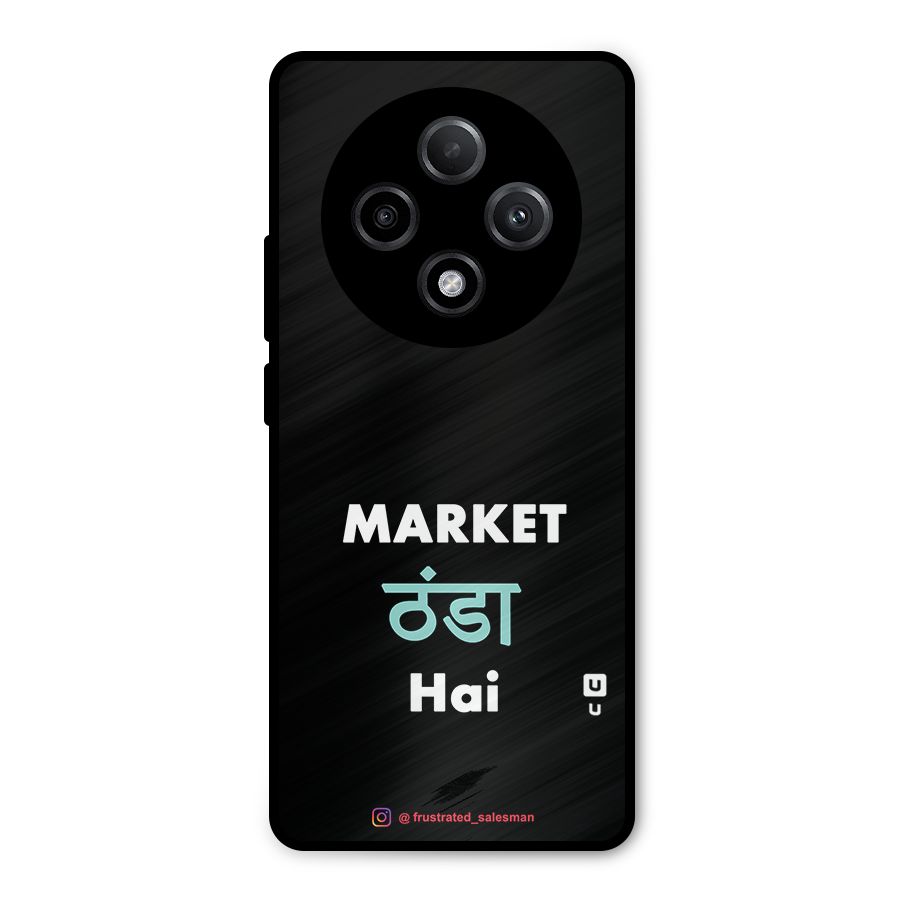 Market Thanda Hai Black Metal Back Case for Oppo F27 Pro Plus