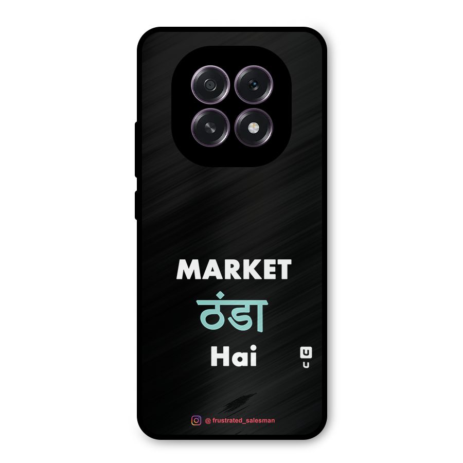 Market Thanda Hai Black Metal Back Case for Oppo F29