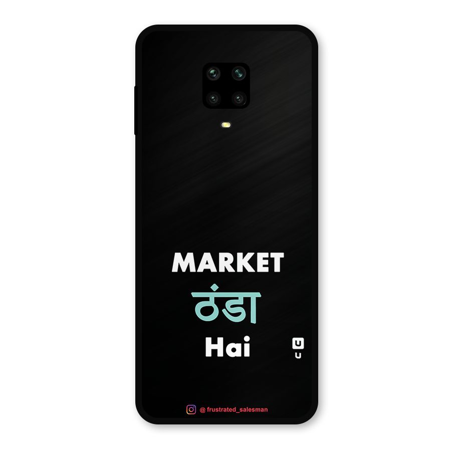 Market Thanda Hai Black Metal Back Case for Poco M2 Pro