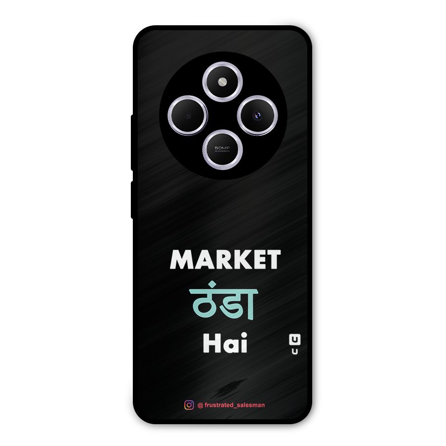 Market Thanda Hai Black Metal Back Case for Poco M7